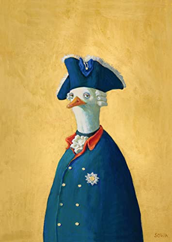 Inkognito Postkarte | Anlass: ''Kaiser'', Motiv: Gans/General ''Fritz'' | Künstler: Michael Sowa | Art-Nr.: 5372 | vom Berliner Verlag