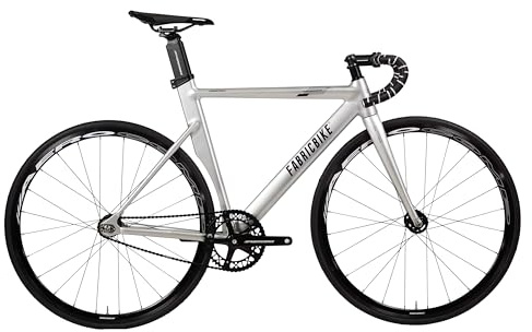FabricBike Aero - Fixed Gear Bicyclette, Single Speed Fixie Complète moyeu, Cadre en Aluminium et Fourche en Carbone, Roues 28, 5 Couleurs, 3 Dimensions, 7.95 kg (Taille M)