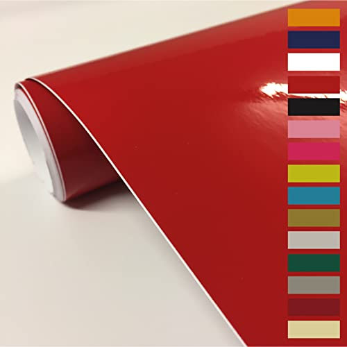 vgoltd Rollo de papel adhesivo de vinilo brillante autoadhesivo para muebles, encimeras, armarios, armarios y mesas (rojo cardenal, 30 x 100 cm)