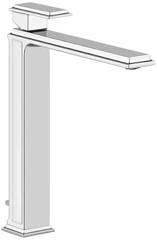Gessi Eleganza, Einhebelmischbatterie für hohes Waschbecken, 1 1/4-Abfluss und Schlauchverbindung mit Anschlussstück, 46003, Farbe: Bronze Antik