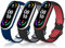 Th-some 3 Piezas Silicona Correa para Xiaomi Mi Band 7/6, Deportivo Pulseras de Repuesto para Xiaomi Mi Band 5, Reemplazable Coloridos Suave Silicona Bracelet para Xiaomi Mi Band 7/6/5/Amazfit Band 5