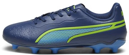 PUMA King Match FG/AG Jr Uni-Sportschuhe für Kinder, Blau (Persian Blue Pro Green Ultra Blue), 38 EU