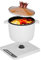 Elektrische Hot Pot, 1.5L Antihaftbeschichtete Pfanne, Multifunktionales intelligentes Kochgeschirr mit Funktion Warmhalten, Mini-Ramen-Kocher, Elektrische Mehrzweckpfanne für Home/Office/Dorm, weiß