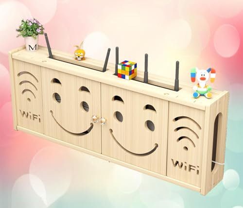 Caja de Almacenamiento de Enrutador WiFi Caja Esconder Cables y Router Router WiFi Rack Caja de Router Pared Rack Router Pared Caja para WiFi,A-71x28cm