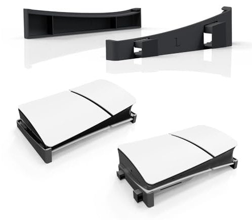 Horizontal Console Stand for PS5 Pro/PS5 Slim,Game Console Base Stand Holder Accessories for Sony Playstation 5 Slim,Game Console Desk Stand Storage Rack (black)