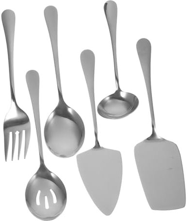 MUCKLILY 1 Satz Kuchenmesser aus Edelstahl Steakgeschirr Westliches Essensbesteck edelstahlspachtel kuchenbesteckset Nachtisch Messer und Rostfreier Stahl einstellen Bankett Löffel