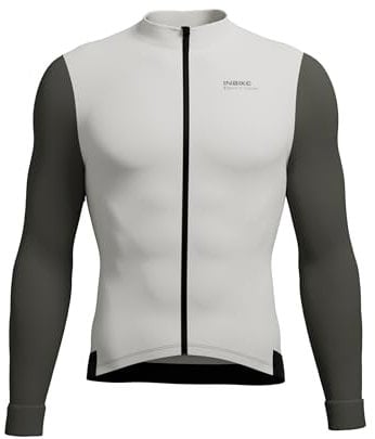 INBIKE Men's Cycling Jersey Warm Fleece Long Sleeve T-Shirt Mountain Bike Men Women Quick Dry Comfortable Brown-M