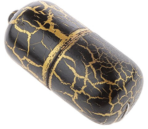 Mealoodiousmusea Japanese Traditional Wooden Capsule Pill Kendama Bilboquet Toy Black&Gold