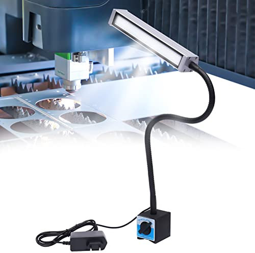 DSYOGX 220V 10W CNC Maschinenlampe mit Magnetischer Sockel 360° willkürliches Biegen Magnetische LED-Arbeitsleuchte IP67 Wasserdicht Maschinenleuchte für Nähen, CNC, Werkzeugmaschinen, Drehbänke