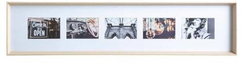 ATMOSPHERA CREATEUR D'INTERIEUR Bilderrahmen aus Holz, 5 Bilder, 10 x 15 cm, Axel - Beige - B 97,3 x T 4,9 x H 22,2 cm