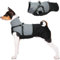 MHaustlie Warmes Hundewintermantel wasserdichte Hundefleecejacke mit Harness-Geschirr und Zugriemen Reflektierender Hundewinterjacke Warme Hundekleidung für große Hunde