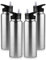 UMBFUN Edelstahl Trinkflasche - 1.2L - mit Strohhalm,Auslaufsicher,Kohlensäure Geeignet,BPA frei Thermosflasche(+2 Deckel)Vakuum Doppelwandisolierung für Sport,Reisen,Camping,Schule,Fahrrad,(4er Set)