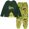 The Grinch Pigiama per Bambini in Pile Verde, Caldo, a Maniche Lunghe, Festivo (IT, Numero, 92, Regular, Standard, Verde)