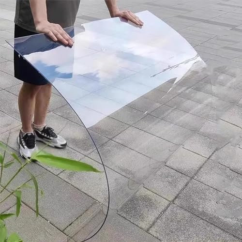 Transparente Polycarbonat-Dachbahnen für den Außenbereich, regenfeste Sonnenraumverkleidung, 0,8 x 20 m, leicht zu schneiden und