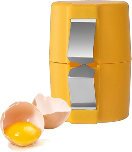 Egg Opener Tool, Portable Egg Shell Opener, Handheld Egg Cracker for Home, Dorm, Kitchen (Orange)