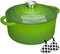 Umite Chef Dutch Oven Topf aus emailliertem Gusseisen mit Deckel, robust, Kochgeschirr zum Brotbacken, Schmoren, Eintöpfe, Braten, Hochzeitslisten Ideen und Geschenke, Grün