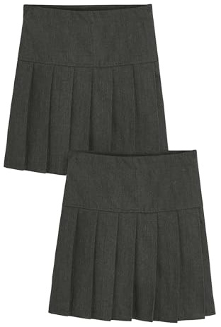 NEXT Mädchen Faltenröcke, 2er-Pack (3 bis 16 Jahre) – Slim Fit