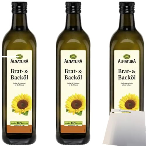 usy Bundle für Alnatura Bratöl 3er Pack (3x750ml Flasche) + usy Block