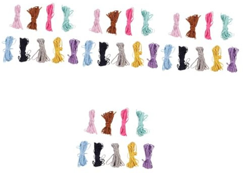 Uonlytech 4 Sätze Laufband Gummiband Aus Stoff Bands Elastische Stirnbänder Nähen Sortiert Farben Gummibänder Elastischer Maskengürtel Farbiges Gummiband Nylon Zufällige Farbe 9 Stücke * 4