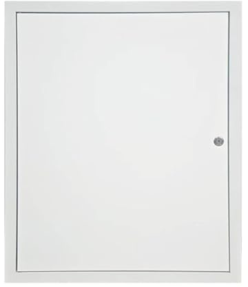 Piastra di accesso in lega di alluminio, piastra di accesso per cartongesso, serratura in metallo bianco per porte di accesso sanitarie, elettriche, HVAC (61 x 107 cm)
