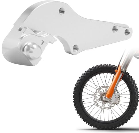 Soportes de pinza de freno CNC 320 mm para KTM Pit Bike Motocross Plata | Diseño CNC para montaje de pinza, uso en pit bike y dirt bike, soporte de freno 320 mm, para KTM SX SXF XC XCW XCF EXC