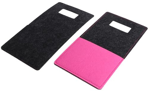 Healeved Handyhalter Steckdose aus Filz mit Wandhängender Aufbewahrungstasche 2 Stück Handy Ladetasche für Telefonladegeräthalter und Mobiles Zubehör im Zuhause