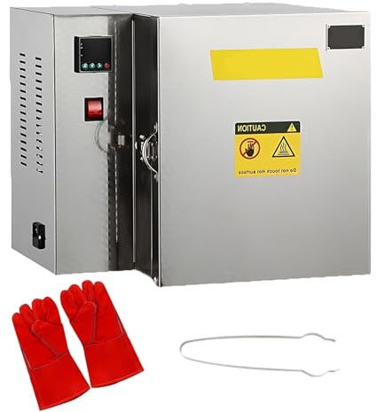 KAIKAFEI Forno per Sinterizzazione 1500W Elettrico, 800°C Riscaldamento Uniforme per Fusione Metalli, Muffola Professionale per Gioielli, Ceramica e Modellismo DIY, Kit Completo