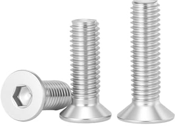 1 Pcs Viti a testa svasata metriche con esagono incassato, bulloni a testa piatta M10, 1 Pcs, M10x20