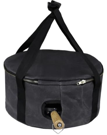 Dutch Oven Carry Bag 12 Inch Thick Canvas Storage Organizer with Handle | Portable Cookware Bag Camping Accessories for Dutch Oven Storage