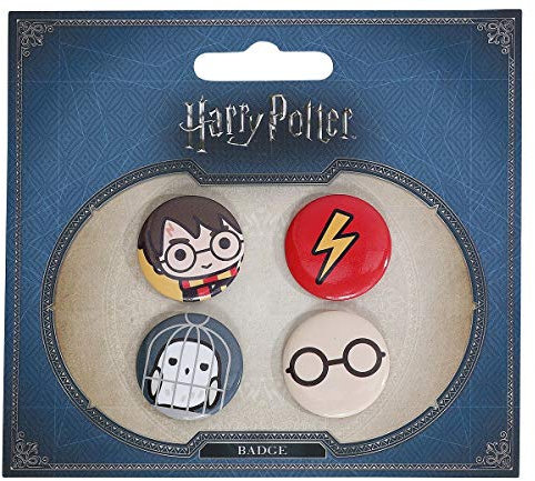 CARAT - Set de Chapas Chibi Harry Potter de Harry & Hedwig