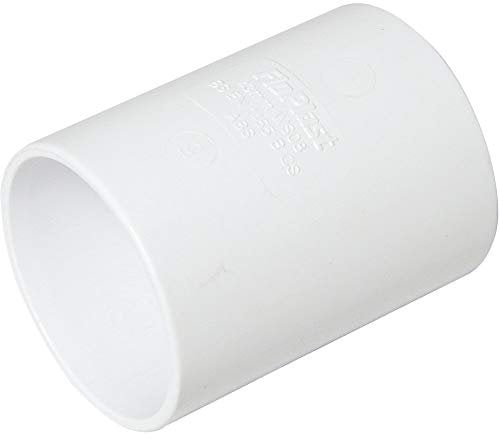 Solvent Weld White 40mm (43mm) Waste Pipe Coupling - Pack of 5