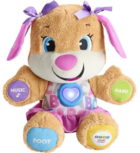 Fisher-Price Laugh & Learn Smart Stages Sis | Interactive Baby Toys 6 - 36 Months | Educational Toys for 1 Year Old Girls and Boys with Music and Lights | 1st Birthday Gifts, UK English Version, FPP51