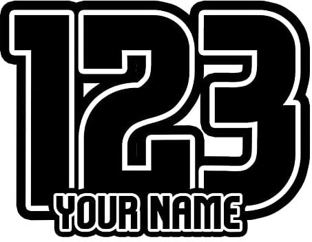 3 x Custom Race Number & Name Stickers - MX Bikes Karts Quads - Sturdy Style