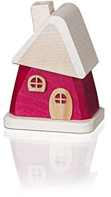 Unbekannt Egermann 3403 Räucherhaus rot Zwergenhaus 9x7x5,5 cm Erzgebirge Holz Weihnachten