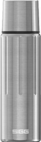 SIGG - Isolierte Trinkflasche - Thermoflasche Gemstone IBT Selenite - Mit Tasse - Auslaufsicher - Federleicht - BPA-frei - 18/8-Edelstahl - Camping & Outdoor - Brushed - 0,5L