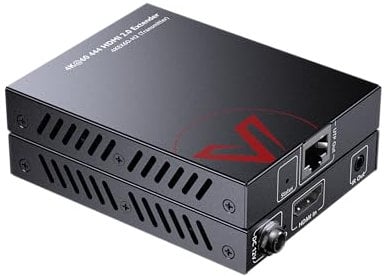 AV Access UPT HDMI Extender Bis 50m, 4K60Hz, HDR10 Und 3D, 2.0, HDCP 2.2, EDID Management + CEC, 2-Wege PoE + IR + RS232, Professioneller Over Ethernet Extender Über Cat6/6a/7 Kabel