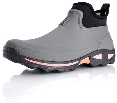 Rouchette Damen Gummistiefel Kurze Rutschfeste Regenstiefel Gartenschuhe Wasserdichte Kurz Stiefel