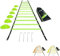 Yes4All HBNV Koordinationsleiter, K. 12 Sprossen + 12 Kegel + 4 stahlpfähle-5.1 M-Lime, 5.1M