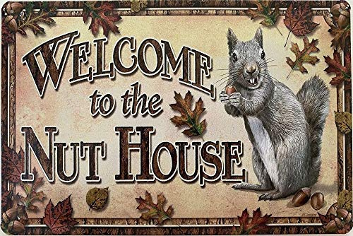 Deko7 Metal Sign 30 x 20 cm Welcome to The Nut House
