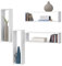 [en.casa] Lot de 4 Étagères Murales Design Set d'Étagères Flottantes Stylées Montage Horizontal ou Vertical Capacité de Charge 7 kg Panneau de Particules 59 x 15 x 17 cm Blanc Mat