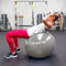 METIS 55 cm Yoga Ball with Pump – 22 in Anti‑Burst PVC Exercise Ball for Yoga, Pilates & Core Workouts (Grey)