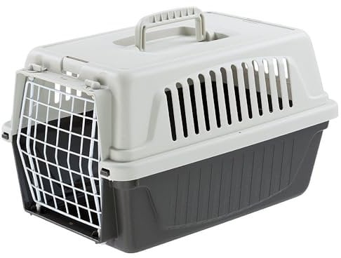 Ferplast Trasportino Gatto, Trasportino Cane Taglia Piccola, Cani e Gatti Fino a 3 kg, Porta in Ferro Plastificato, Fessure di aerazione, 28 x 41,5 x h 24,5 cm, Atlas 5 Trasportino in Plastica