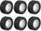 sourcing map Lot de 6 rouleaux de ruban de masquage noir 25 mm x 20 m