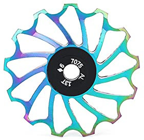 Fahrrad Riemenscheibe Führungsrad,MoreChioce Keramik Fahrrad Stützrad Riemenscheiben Lager Stützrad Riemenscheiben Fahrrad Riemenscheibe Schaltwerk Unterstützung 8/9/10/11 Geschwindigkeit,Bunt 13T