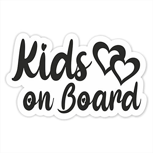 Folien-Zentrum - Kids on Board 12 x 7,5 cm - hochwertiger Aufkleber Auto Tuning - Autosticker Kinder - Lustige Aufkleber für Car Sticker - Stickerbomb - Autoaufkleber - Made in Germany (1)