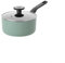 BergHOFF Leo Stielkasserolle mit Glasdeckel 18 cm Sage, Induktionsgeeignet, Stieltopf Klein mit Stiel 1,9 Liter, Antihaft-Topf. Antihaft-Saucenpfanne