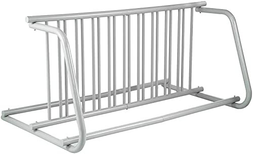 VEVOR Portabici da Pavimento per 10 Biciclette, Lunghezza 150 cm, Portabici in Acciaio, Capienza 10 Biciclette, Portabici per Garage, Strade, Cortili, Eventi Ciclistici