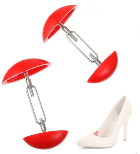 QESSUVNC 1 Paar Mini Schuhformer-halter Einstellbar Schuhformer Schuhspanner Schuhspanner Damen Schuhspanner Schuhdehner Verstellbarer Schuhspanner Kunststoff Schuhspanner Kunststoff (rot)