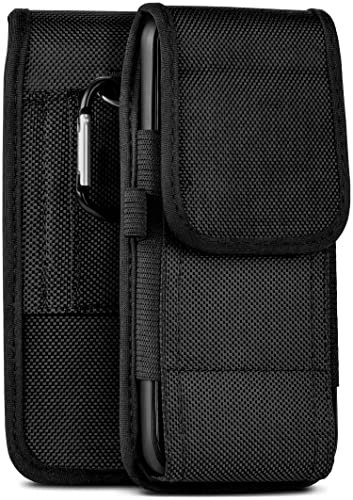 moex Agility Case für Samsung Galaxy A53 5G Hülle mit Gürtelschlaufe, Handy Gürteltasche Outdoor Handyhülle, Nylon Gürtel Handytasche, robuste Schutzhülle mit Karabiner, Schwarz
