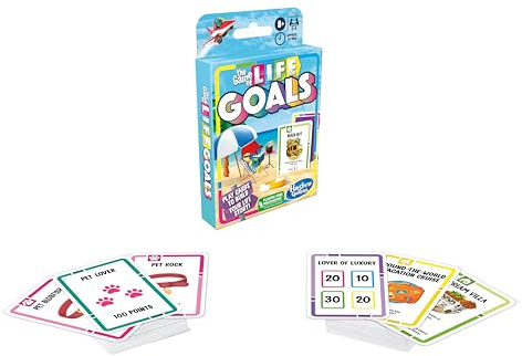 Hasbro Card Game The Game of Life Goals Fast Family Game for 2 to 4 Players from 8 Years